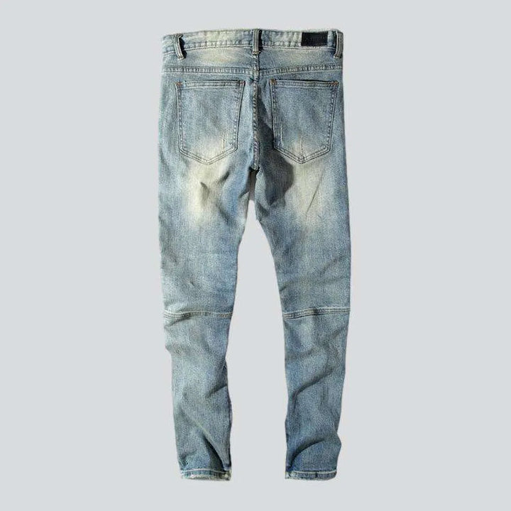 Distressed knees jeans for men