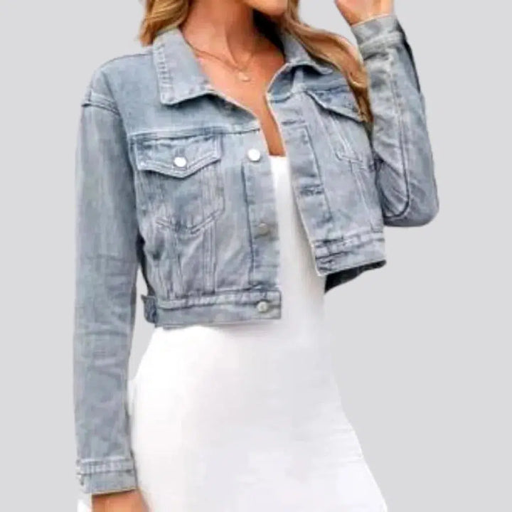 Vintage light-wash jean jacket for women | Jeans4you.shop