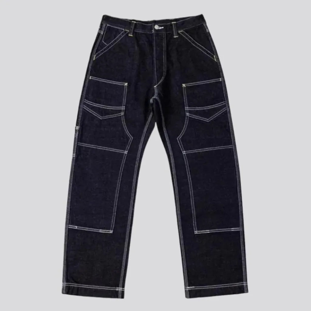 High-waist men's duty jeans
